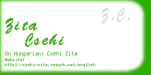 zita csehi business card